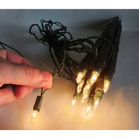 Vintage Santa Head Blow Mold Light Path Markers Yard Stakes Christmas Set Of 9 - Picture 2 of 6